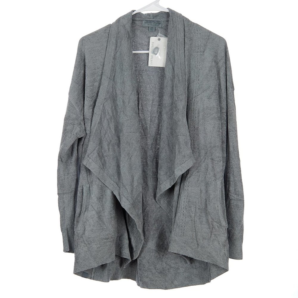 Barefoot Dreams CozyChic Ultra Lite Shawl Pointelle Cardigan Women's S/M NWT - Picture 2 of 9